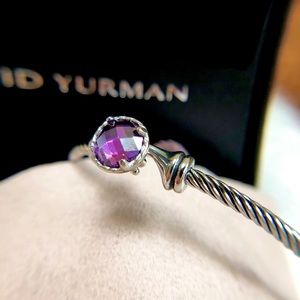 David Yurman Silver Amethyst Chatelaine Bracelet